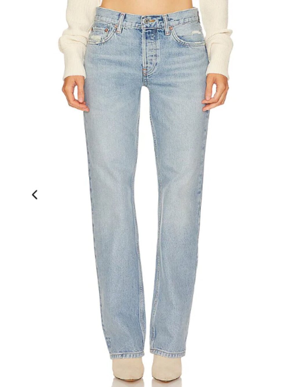 RE/DONE Originals Easy Straight Jeans - 70S Stovepipe - Ripped Tide